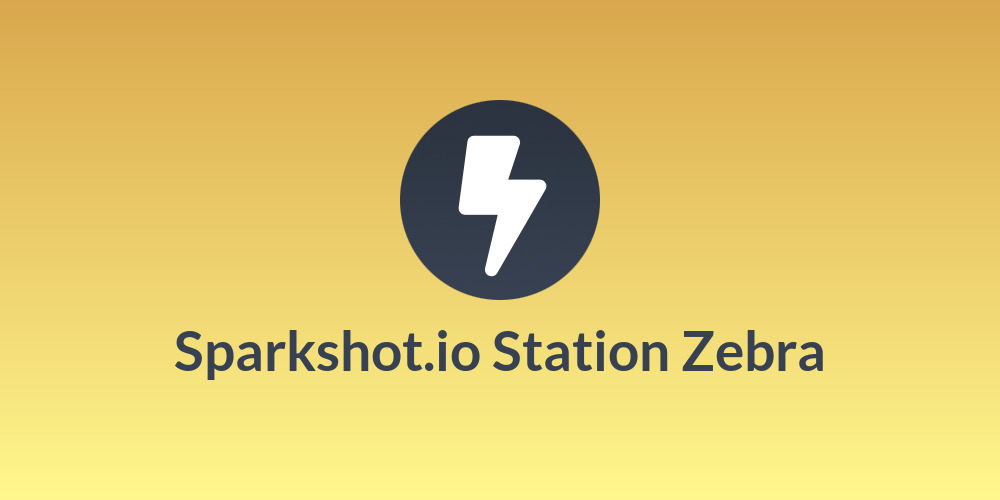 Sparkshot.io Station Zebra