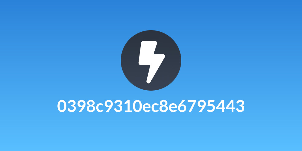 0398c9310ec8e6795443