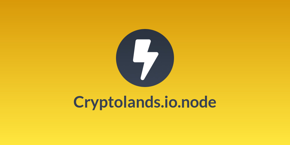 Cryptolands.io.node