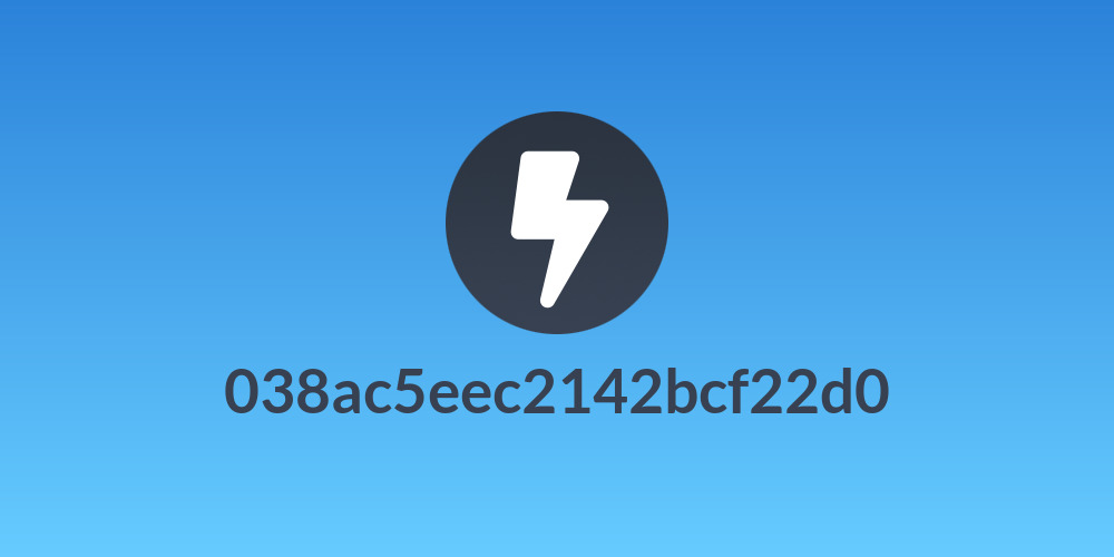 038ac5eec2142bcf22d0