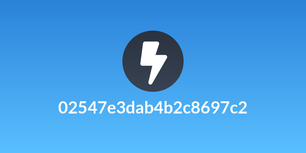 02547e3dab4b2c8697c2