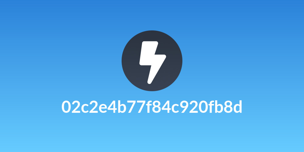02c2e4b77f84c920fb8d