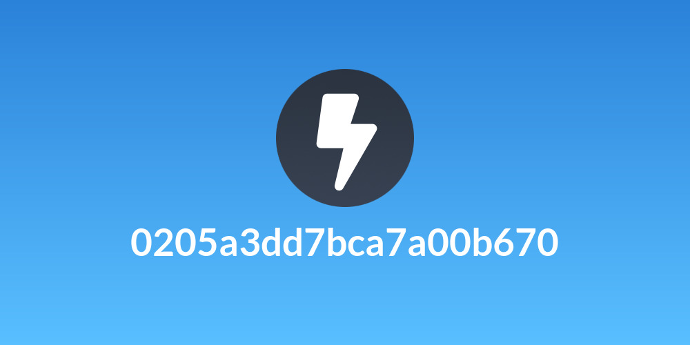 0205a3dd7bca7a00b670