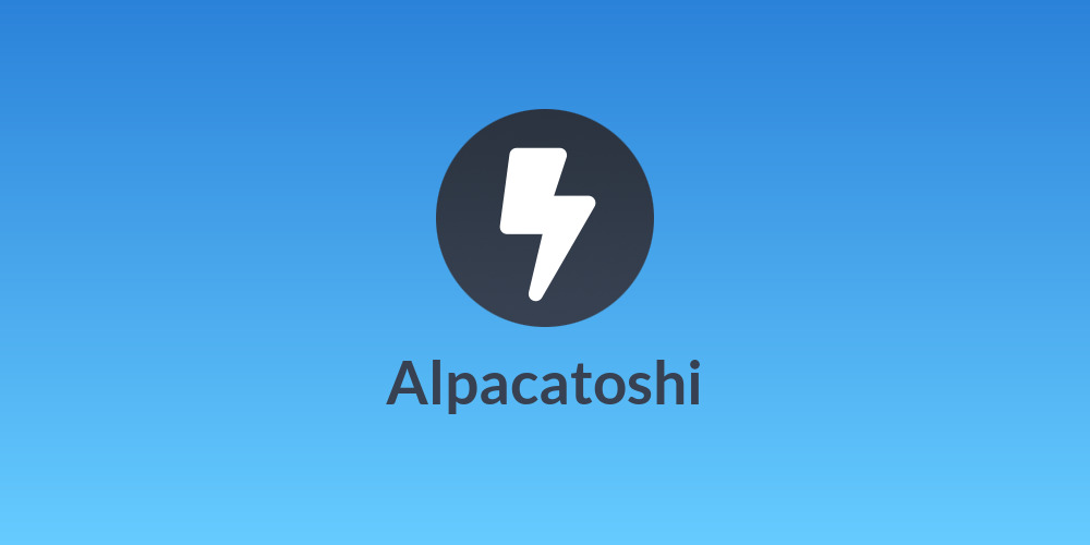 🦙Alpaca⚡toshi