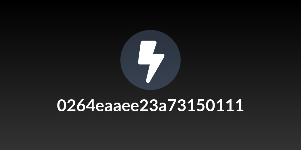 0264eaaee23a73150111