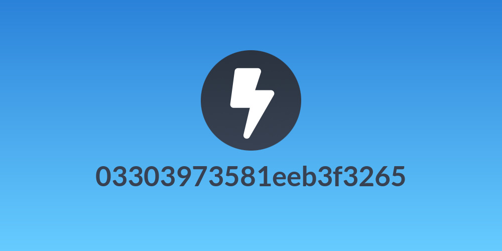 03303973581eeb3f3265
