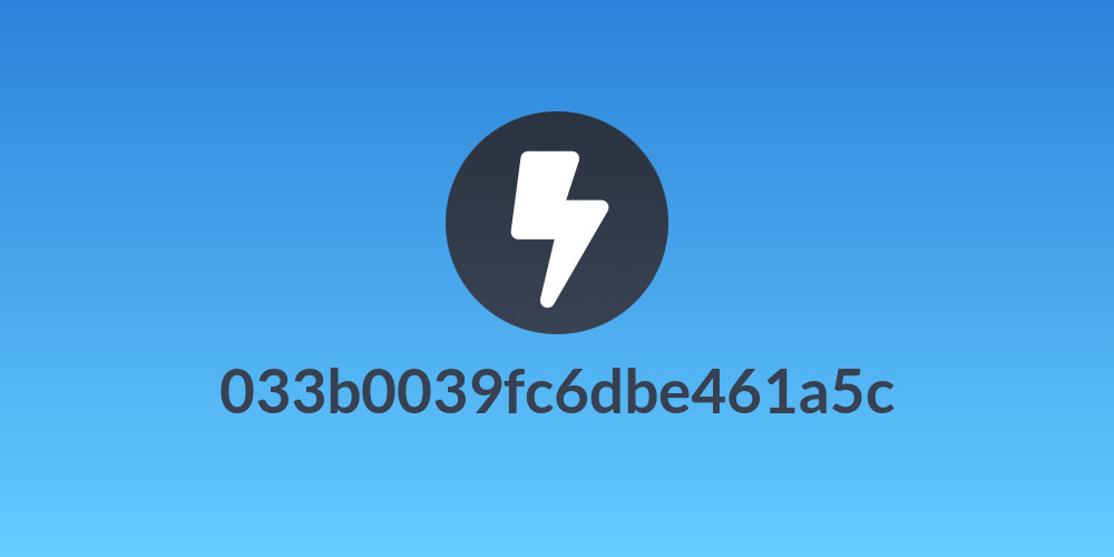 033b0039fc6dbe461a5c